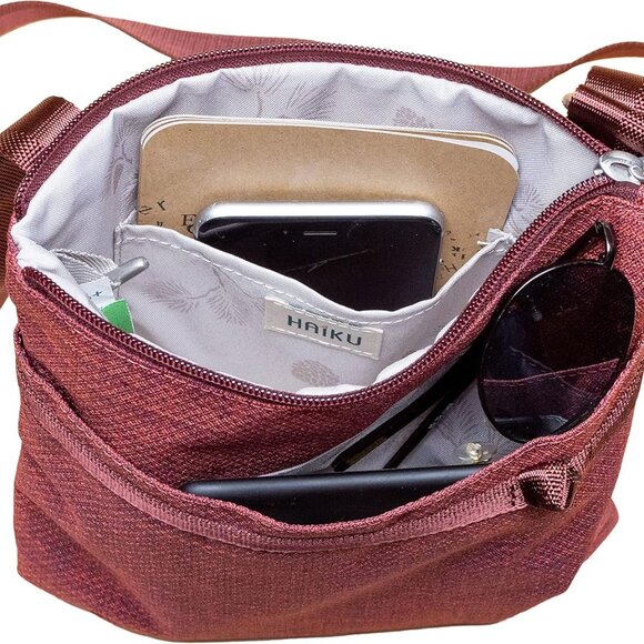 Women's Small Eco-Friendly RFID Blocking Crossbody Travel Bag with 6 Compartment - Picture 5 of 8